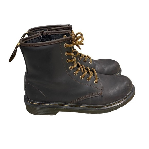 Dr. Marten 1460 Crazy Horse Leather Lace Up Boots Brown‎ - Picture 1 of 8